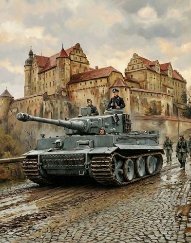 German tiger tank ww2 - tank, near