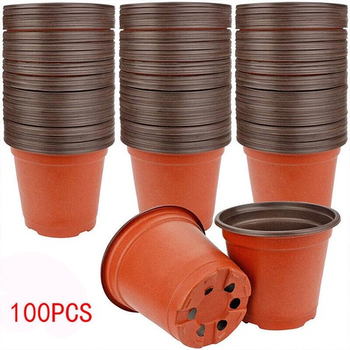 100pack plant pots - 100pack, plastic