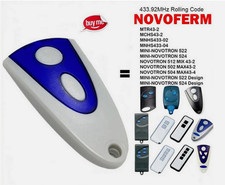 NOVOFERM NOVOTRON 502 Remote Control Key Fob Transmitter MAX43, 504 433.92MHz.