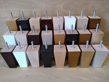 4 x WOODEN FURNITURE FEET/LEGS