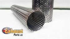 Perforated Silencer Resonator Repair Section Stainless Steel Exhaust Pipe Tube 