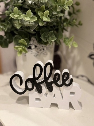 Mini coffee bar sign wooden - mini,