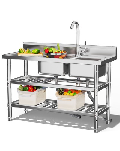 Stainless steel utility sink - steel,