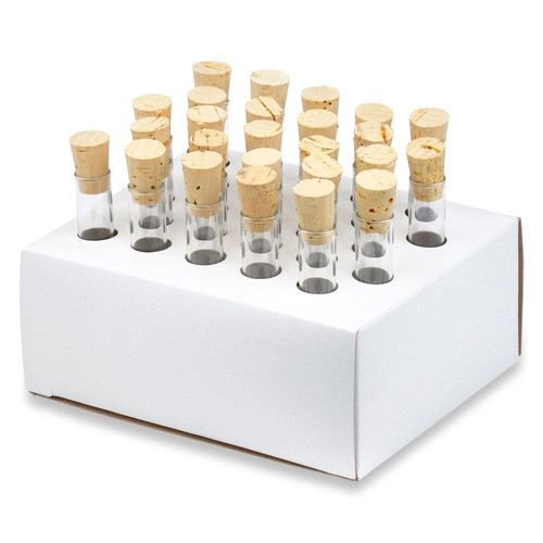 10x75mm test tubes with cork - 10x75mm,