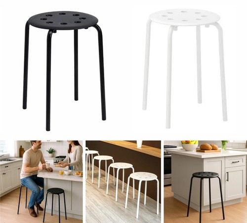 Stackable stool round - round, top