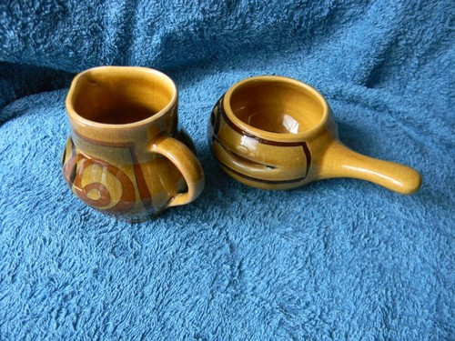 Brixham pottery mustard - mustard, yellow