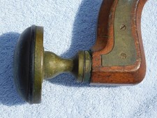 Vintage BLOOMER & PHILIPPS Sheffield Brass Plated Wood Brace with Ebony Head