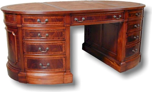 Flame mahogany partners desk - partners, |