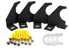 Universal Vertical Designer Radiator Brackets (Anthracite) With Free Fixing Kit 