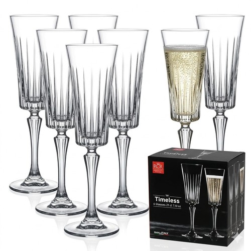 Crystal champagne flutes 210ml - champagne,
