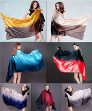 Colorful Gradient Silk Scarf