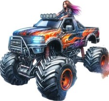 Colourful Monster Truck Wall