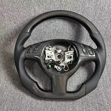 Real Carbon Fiber Leather Steering Wheel for BMW M3 E46 E39 E53 330ci 325i 01-06