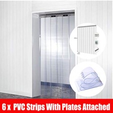 6PCS PVC Door Strip Curtain /Pedestrian/Cold Room/ Door Kit -18cm (w) x 2m (d) 