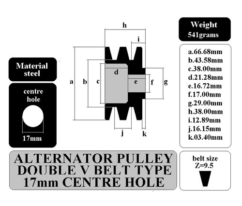 Alternator pulley suit - to,