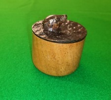 Bronze otter lid on Walnut trinket jewellery cufflink box gift collectible craft