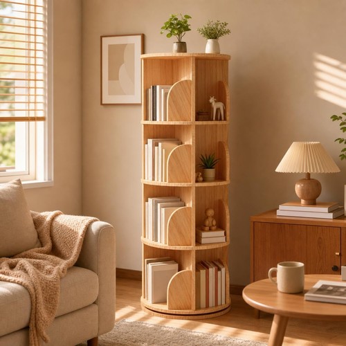 Rotating bookshelf 4 - bookshelf, 2/3/4-tier