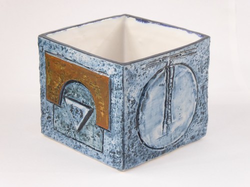 Troika cube vase tall - vase, 3"