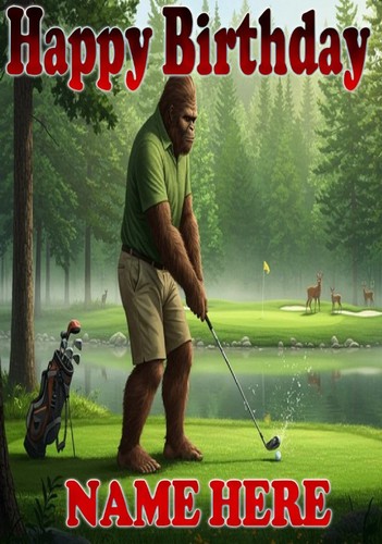 Ape playing golf - playing,