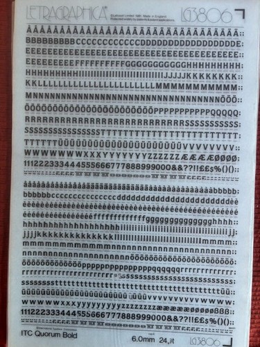 Letraset instant lettering - instant,