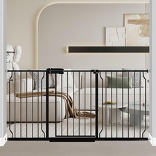 Fairy Baby Extra Wide Pressure Mounted Gate for Child and Pet Safety - 62-67"W