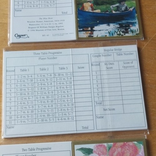 Bridge score pads tally - bridge,