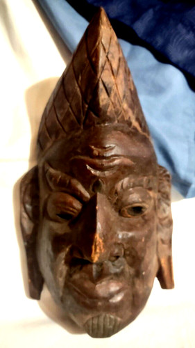 Vtg hand carved kabuki tiki - vtg,