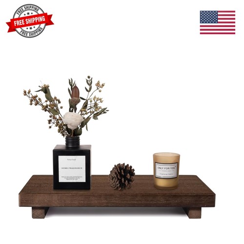 Small wood tray pedestal stand - wood,