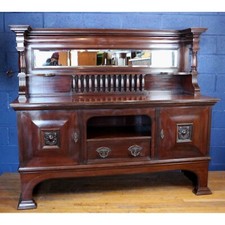 Victorian Country House Carved Mahogany Mirror Back Sideboard Shapland & Petter
