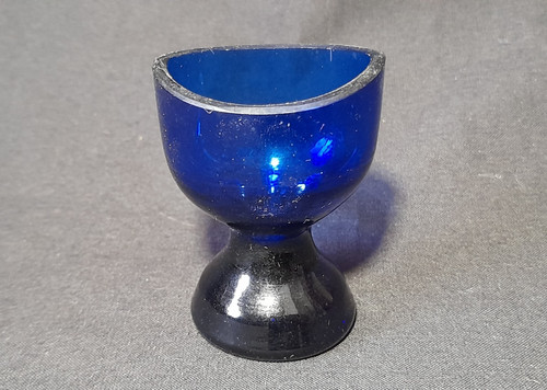 Vintage cobalt blue glass eye - cobalt,