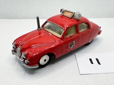 VINTAGE CORGI TOYS # 213 JAGUAR 2.4 LITRE FIRE CHIEF CAR DIECAST MODEL VGC 1960