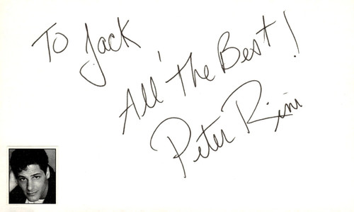 Peter rini signed - rini,
