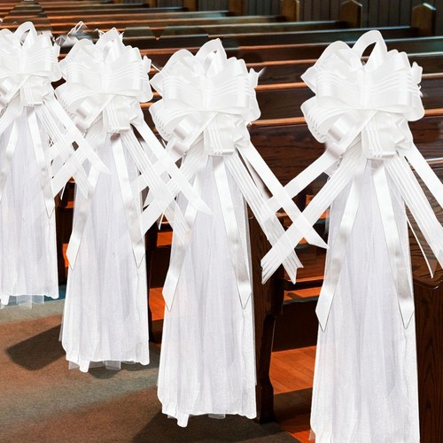 4pcs wedding pew bow chair - 4pcs,