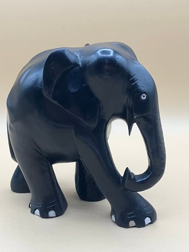 Vintage wooden elephant - wooden, statue