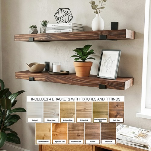 Wooden board wall - 2x, shelf