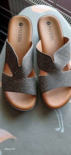 Pavers grey diamante wedge - grey,,