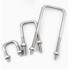 Square A2 stainless steel U Bolts For Boat And Live Stock Trailers M6 M8 M10 M12