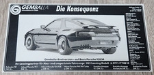 2. 1987 Gemballa Porsche 928 S4 Advertisement Advertising