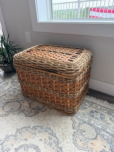 Vintage large wicker storage - vintage,
