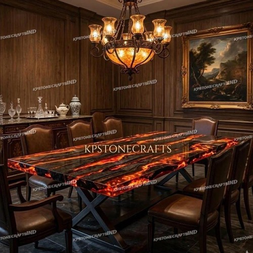 Lava flow epoxy resin - lava, dining