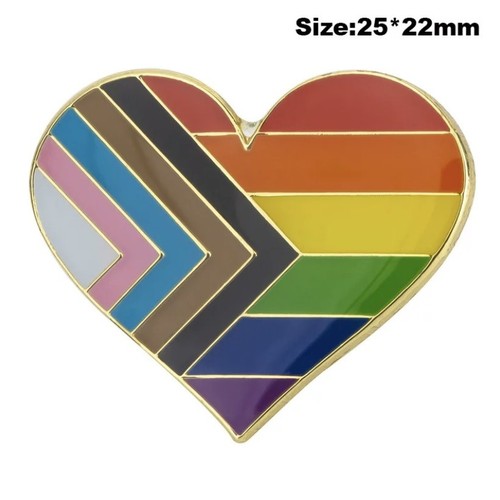 Progress pride gay pin badge - progress,