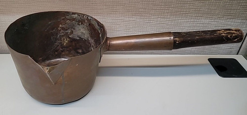 Antique french copper pour - french,