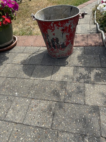 Vintage fire bucket pail - fire,