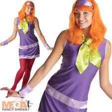 Daphne Scooby Doo Ladies Fancy Dress TV Character Adults Costume Outfit + Wig