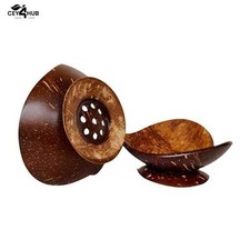 New 100% Eco-Friendly Handmade Heart Design Coconut Shell Soap Tray Dish Holder