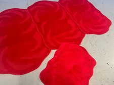 X ROMANY GYPSY WASHABLES NON SLIP SETS OF 4 MATS-RUGS RED MEDIUM/LARGE SIZE XX