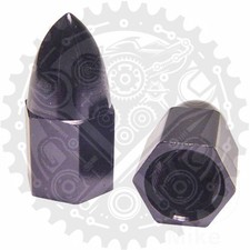 New JMP Valve Caps Alu Black 1 Set For Puch Monza 50 4 1978-1981