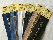 YKK Brass Jean Zips Semi and