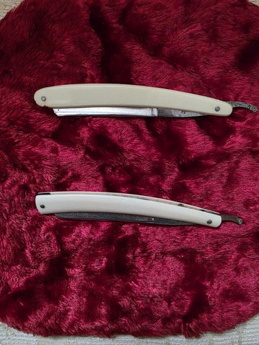Two vintage straight razors - two,