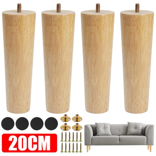 4pcs round tapered wooden - 4pcs,